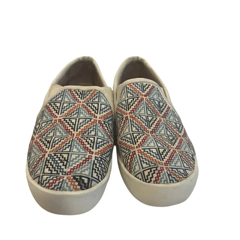 Joie Sneakers Bohemian Huxley Slip-On Woven Canvas Geometric Pattern, 6.5‎